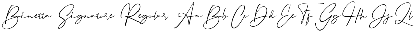 Binetta Signature Regular font