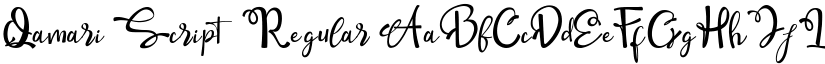 Qamari Script Regular font