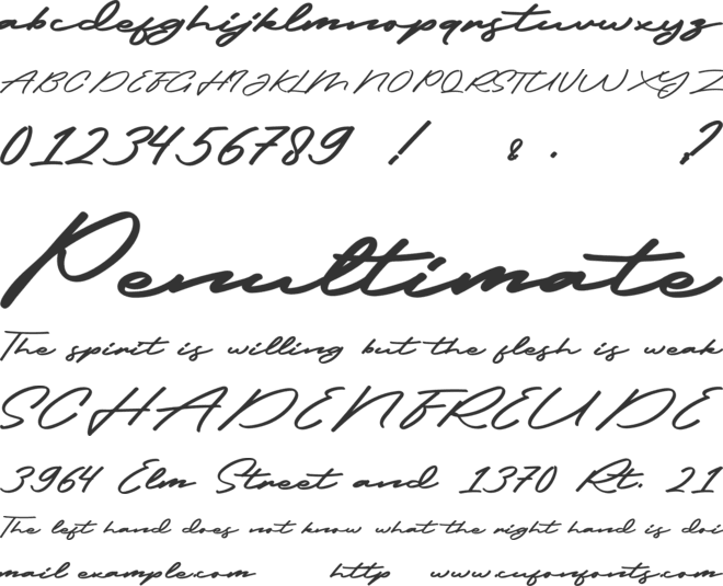 FrederickFree font preview