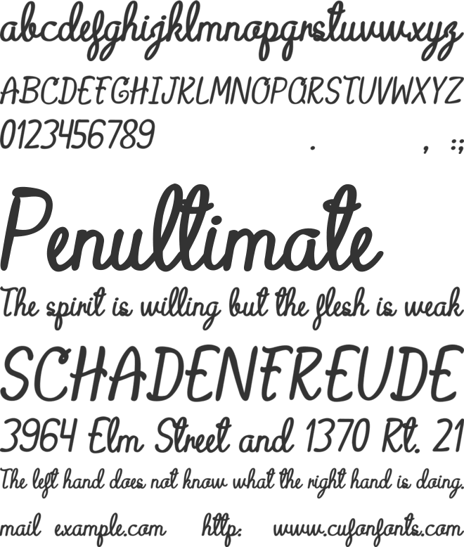 ALASKA Coffee font preview