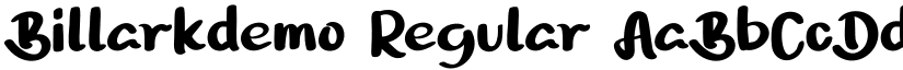 Billarkdemo Regular font