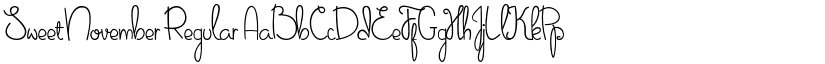 Sweet November Regular font