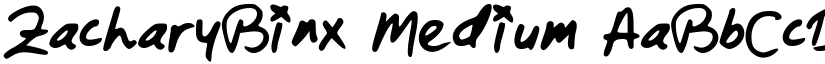 ZacharyBinx font download