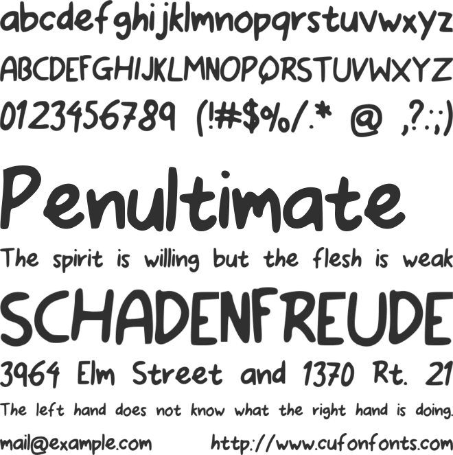 I_Love_Pugs font preview