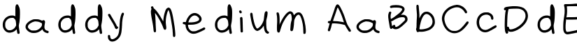 daddy Medium font