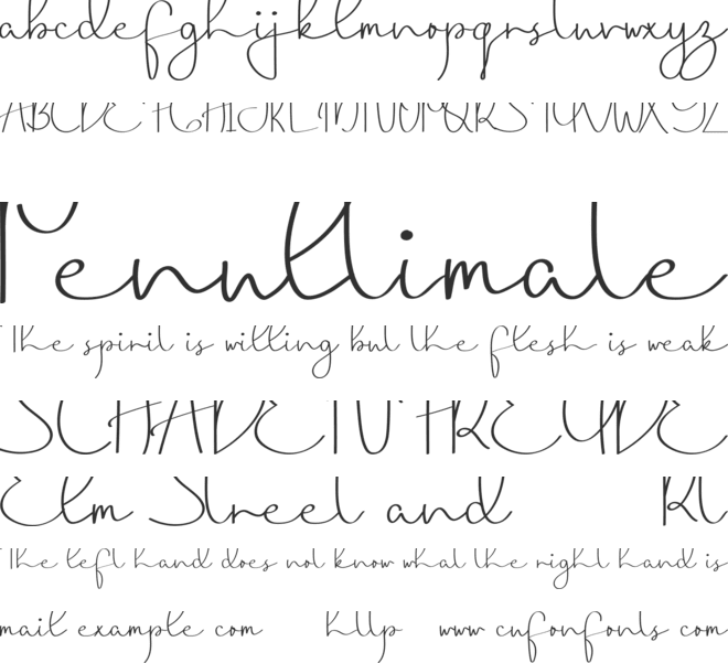 Mile Green Demo font preview