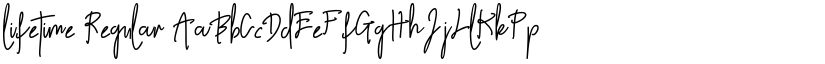 lifetime Regular font