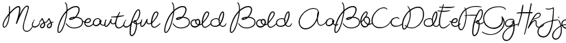 Miss Beautiful Bold Bold font