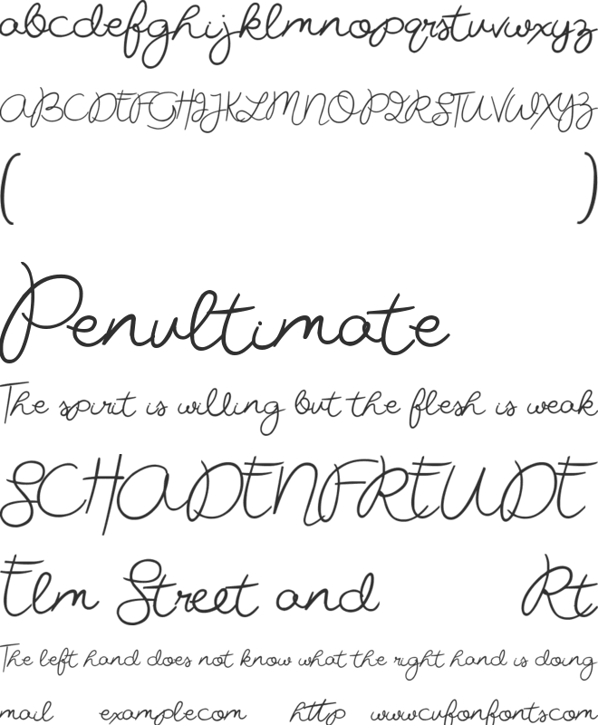 Miss Beautiful font preview