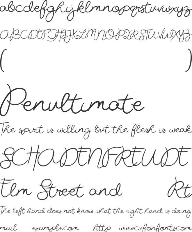 Miss Beautiful font preview