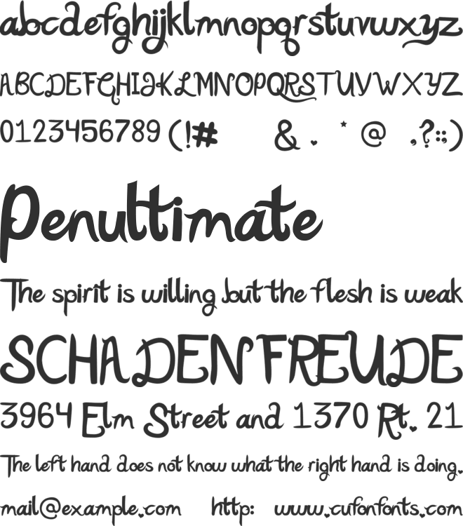 Katy Berry font preview