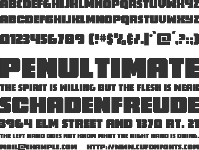 Hammer Scout font preview