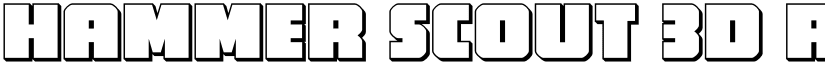 Hammer Scout 3D Regular font