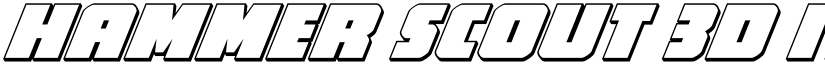 Hammer Scout 3D Italic Regular font