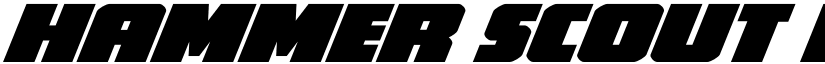 Hammer Scout Expanded Italic Regular font