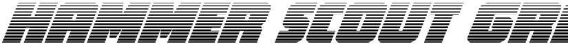 Hammer Scout Gradient Italic Regular font