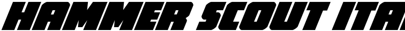 Hammer Scout Italic Regular font