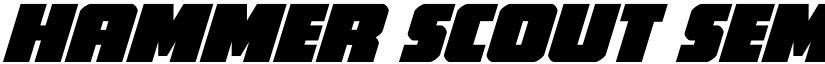 Hammer Scout Semi-Italic Regular font