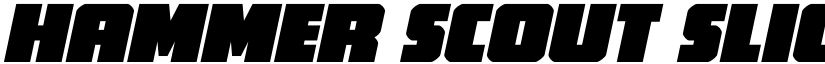 Hammer Scout Slight-Italic Regular font