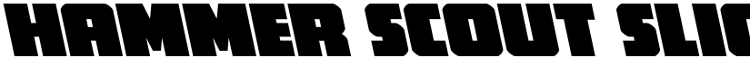 Hammer Scout Slight-Leftalic Regular font