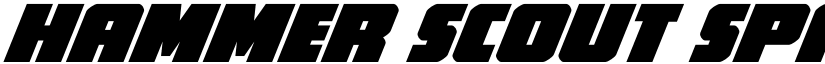 Hammer Scout Spaced Italic Regular font
