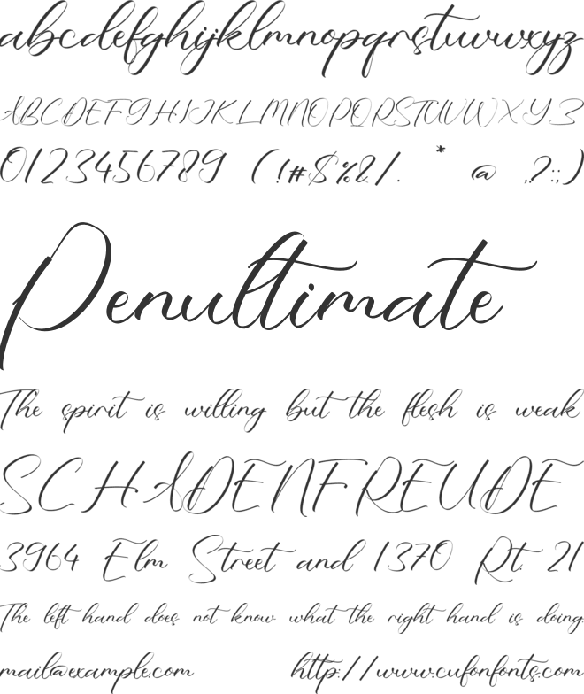 Barbara Nathalye font preview