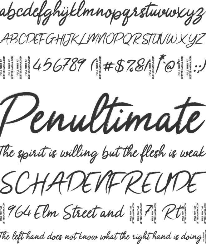 Versatile Azalea font preview