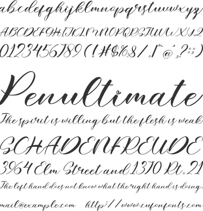 Fallins font preview