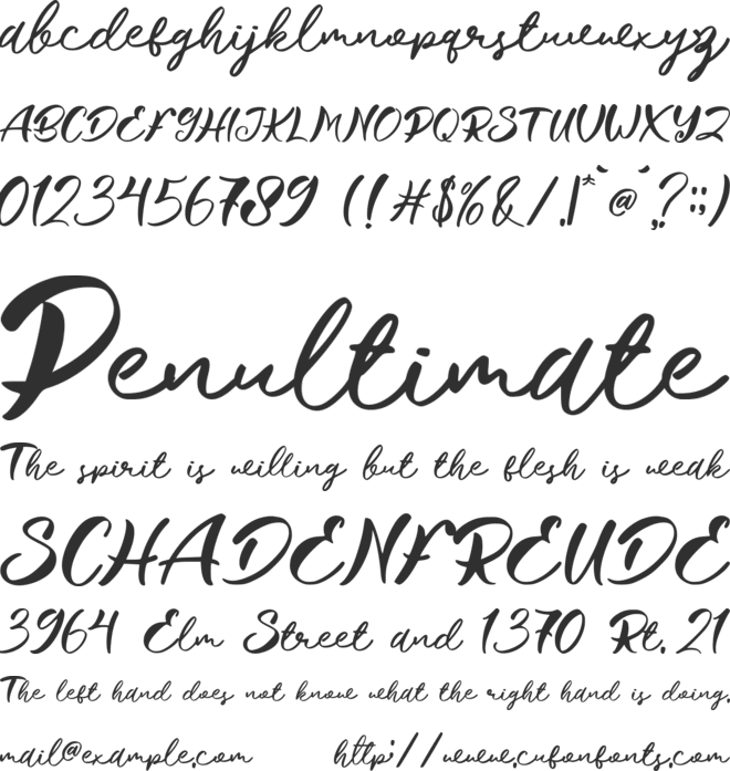 Shally Diggity font preview