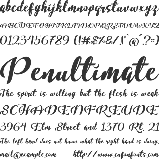 Rattihh Script font preview