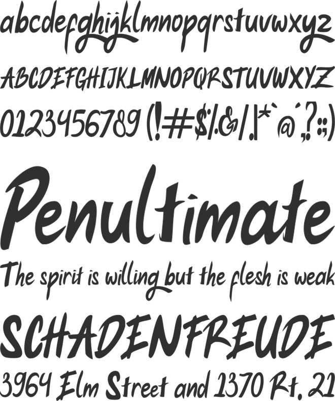 Riding For Monday font preview