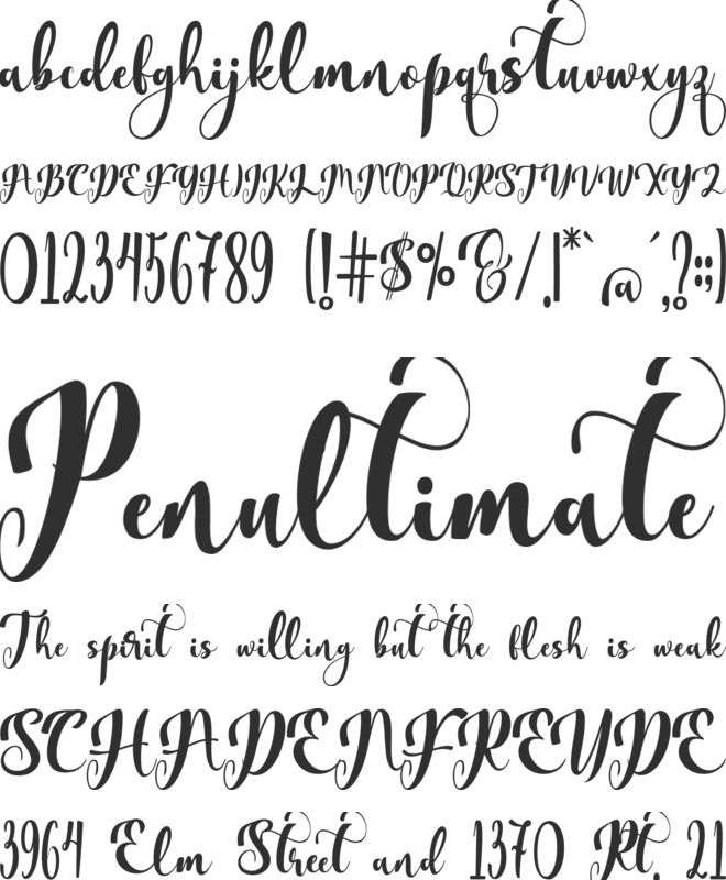 Adorable Christmas font preview