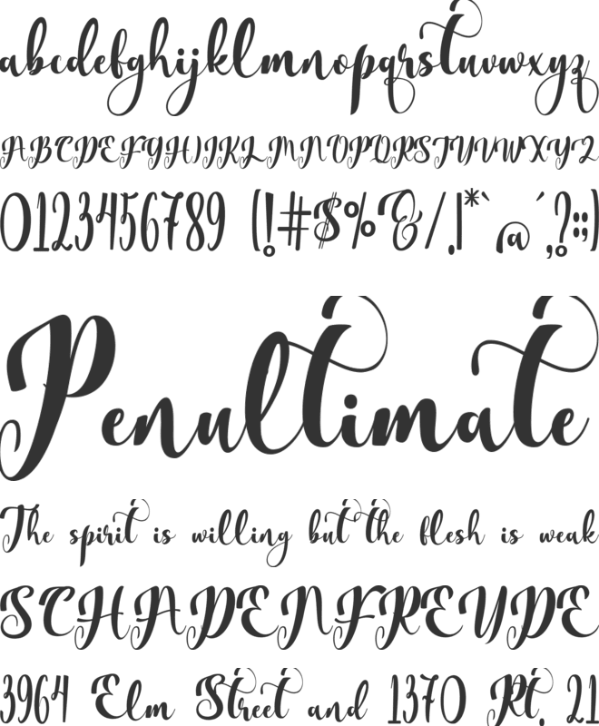 Adorable Christmas font preview