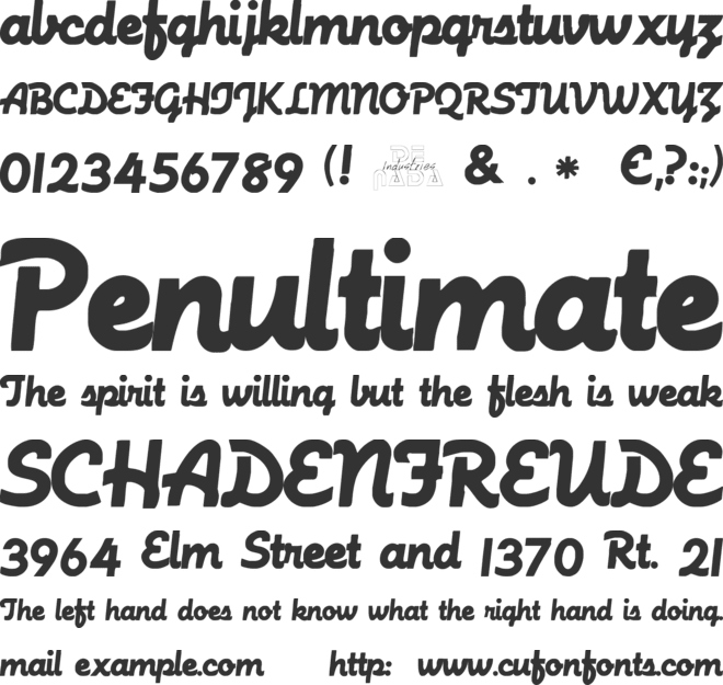 Machine Script font preview