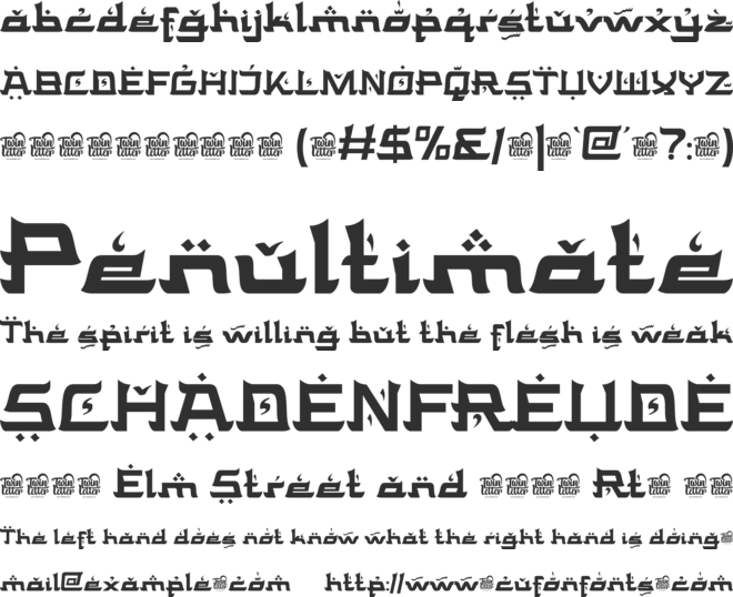 Kastibu personal use font preview