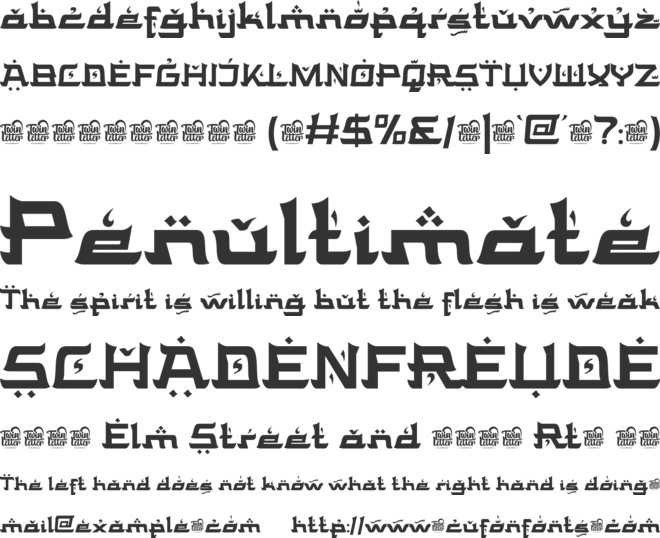 Kastibu personal use font preview