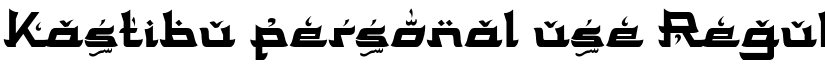 Kastibu personal use Regular font