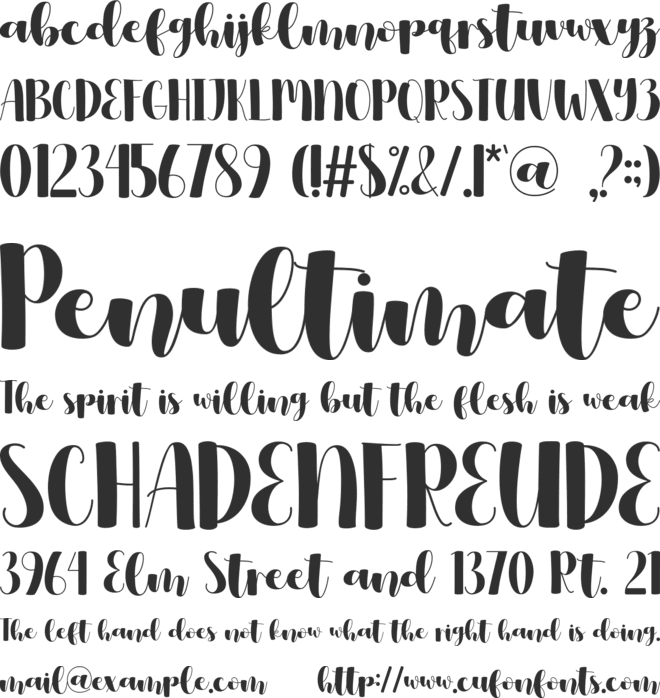 Bettins - Personal use font preview