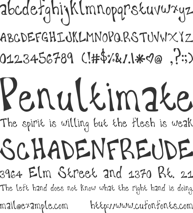 Happy Hanneke font preview