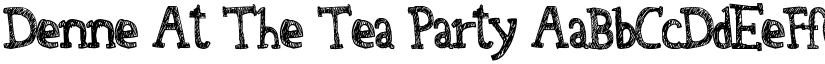 Denne At The Tea Party font