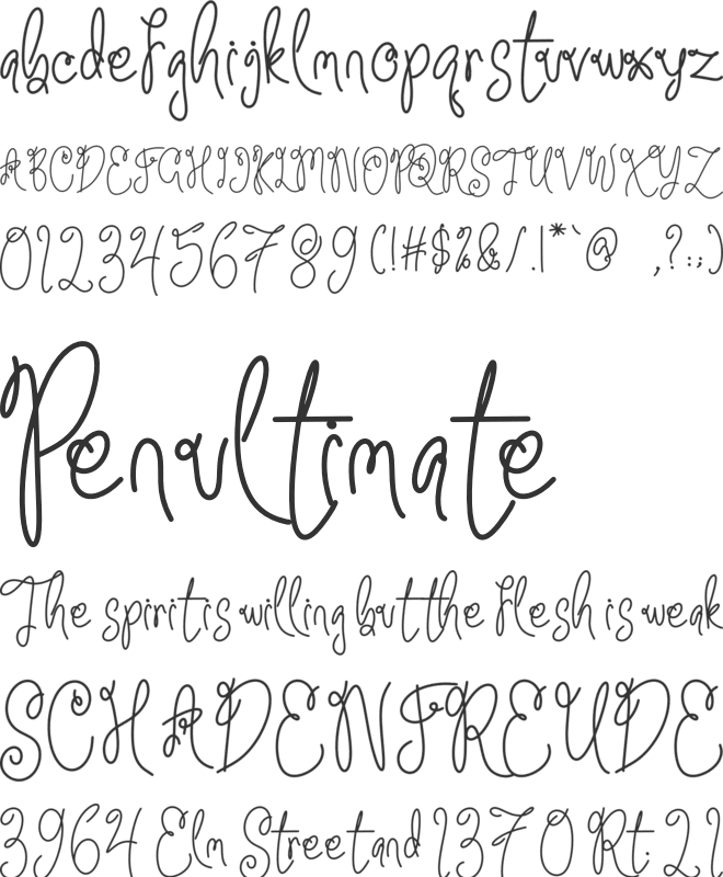 Xaybiln font preview