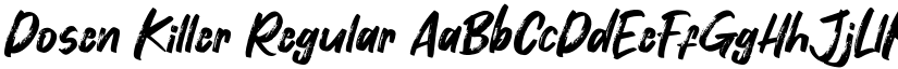 Dosen Killer Regular font