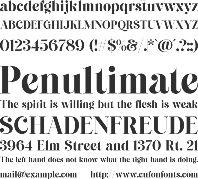 Cheva Display font preview