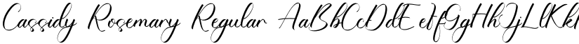 Cassidy Rosemary font download