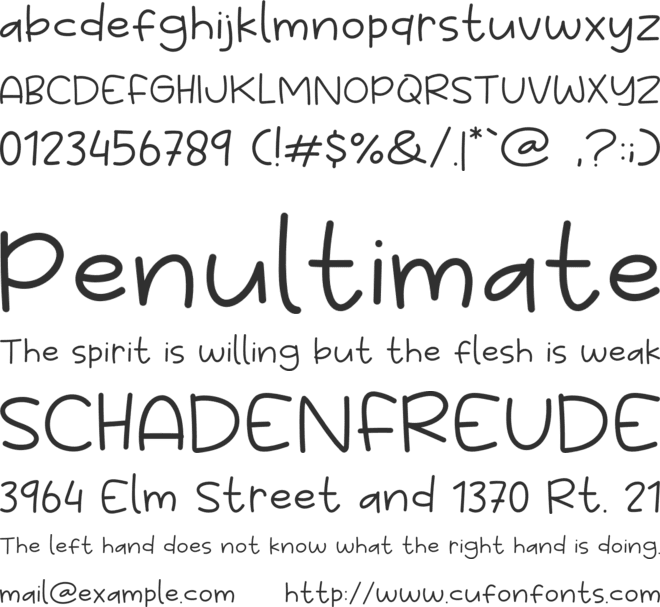 Give Away font preview
