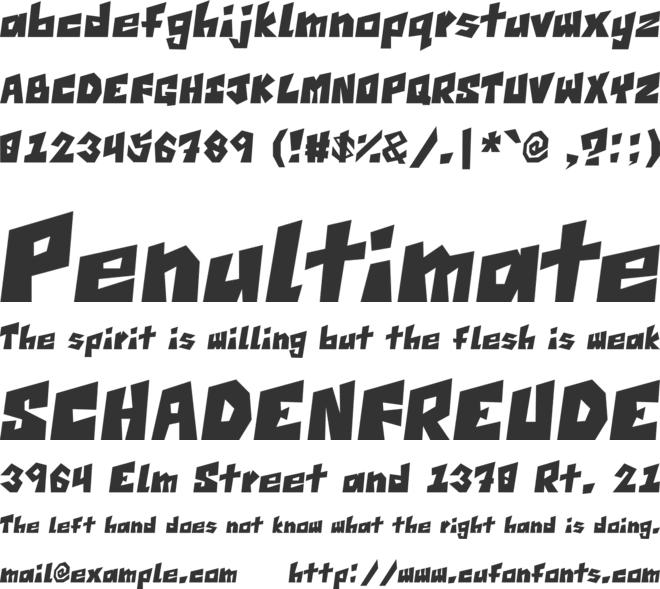 PhatType font preview