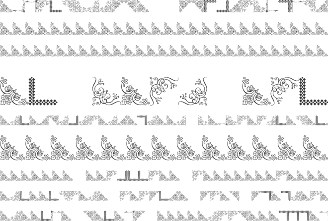 Vintage Decorative Corners 21 font preview