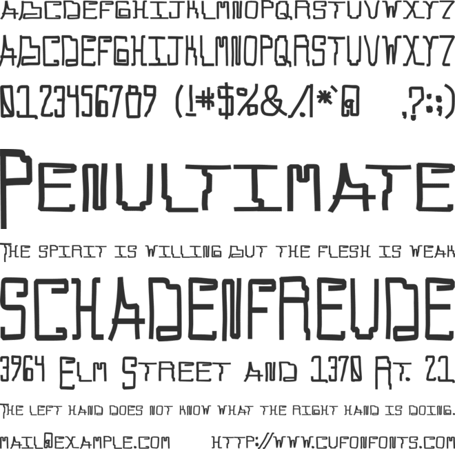 Callallied font preview
