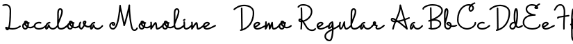 Localova Monoline - Demo Regular font