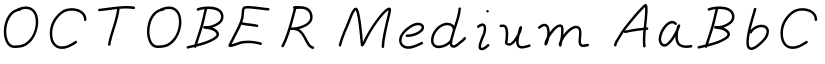 OCTOBER Medium font